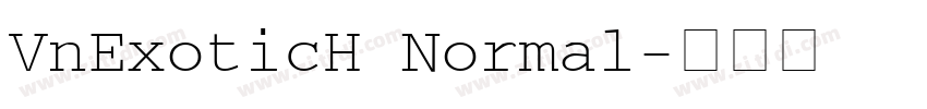 VnExoticH Normal字体转换